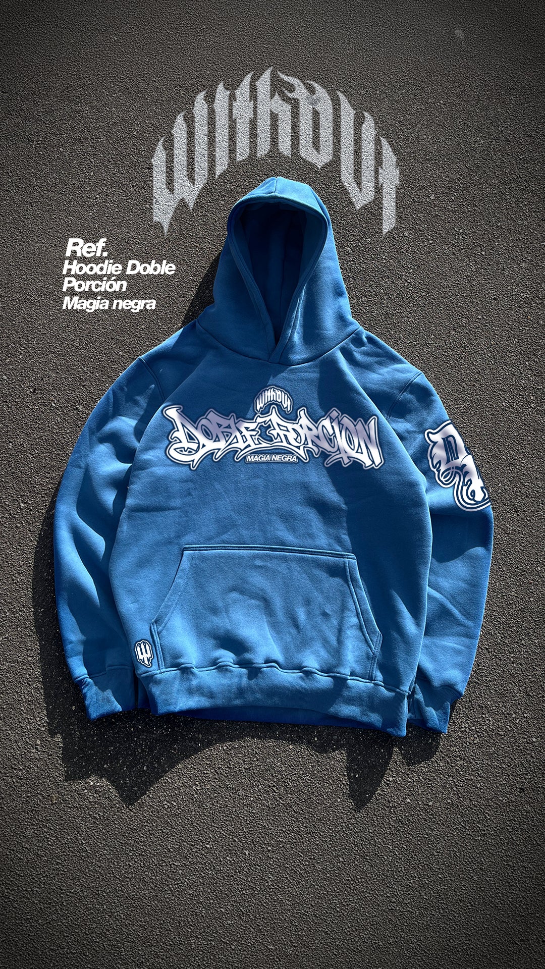 Hoodie Manzanas a la vuelta | Azul