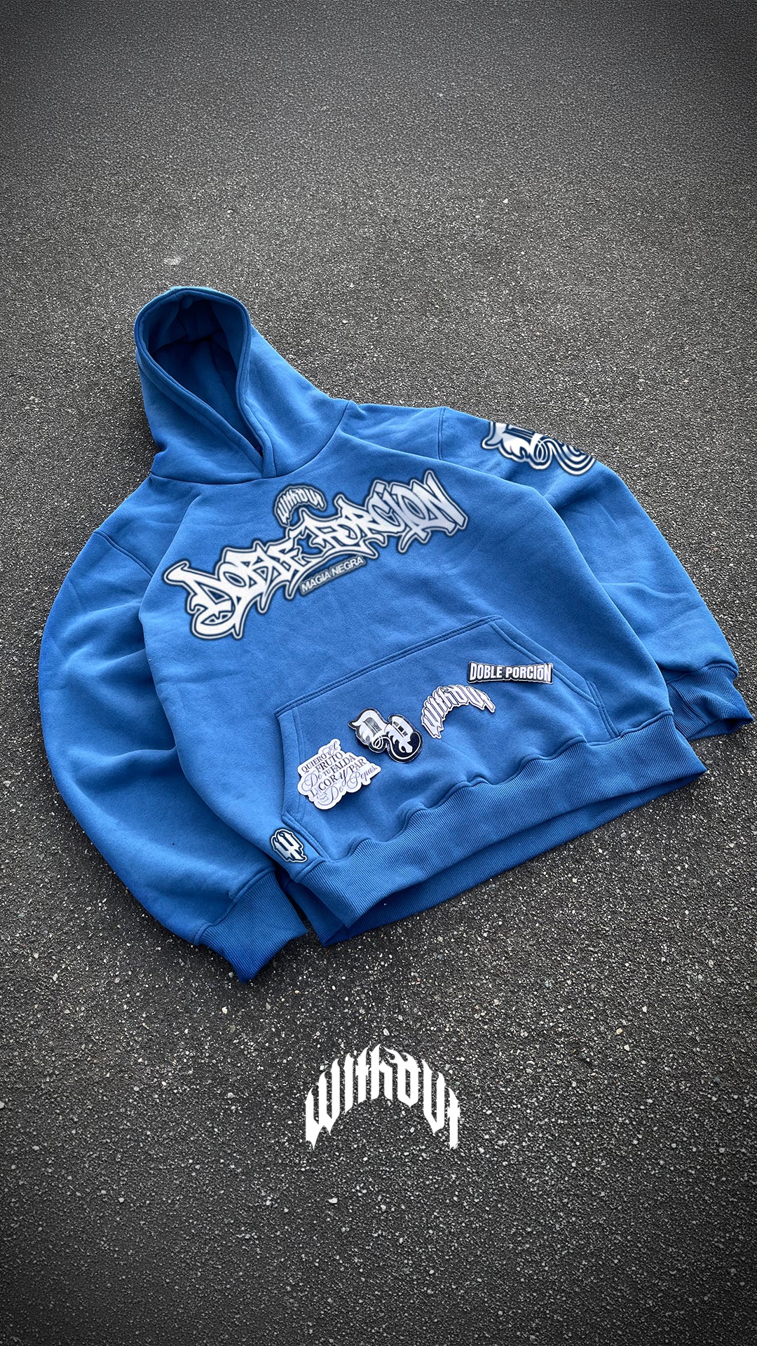 Hoodie Manzanas a la vuelta | Azul