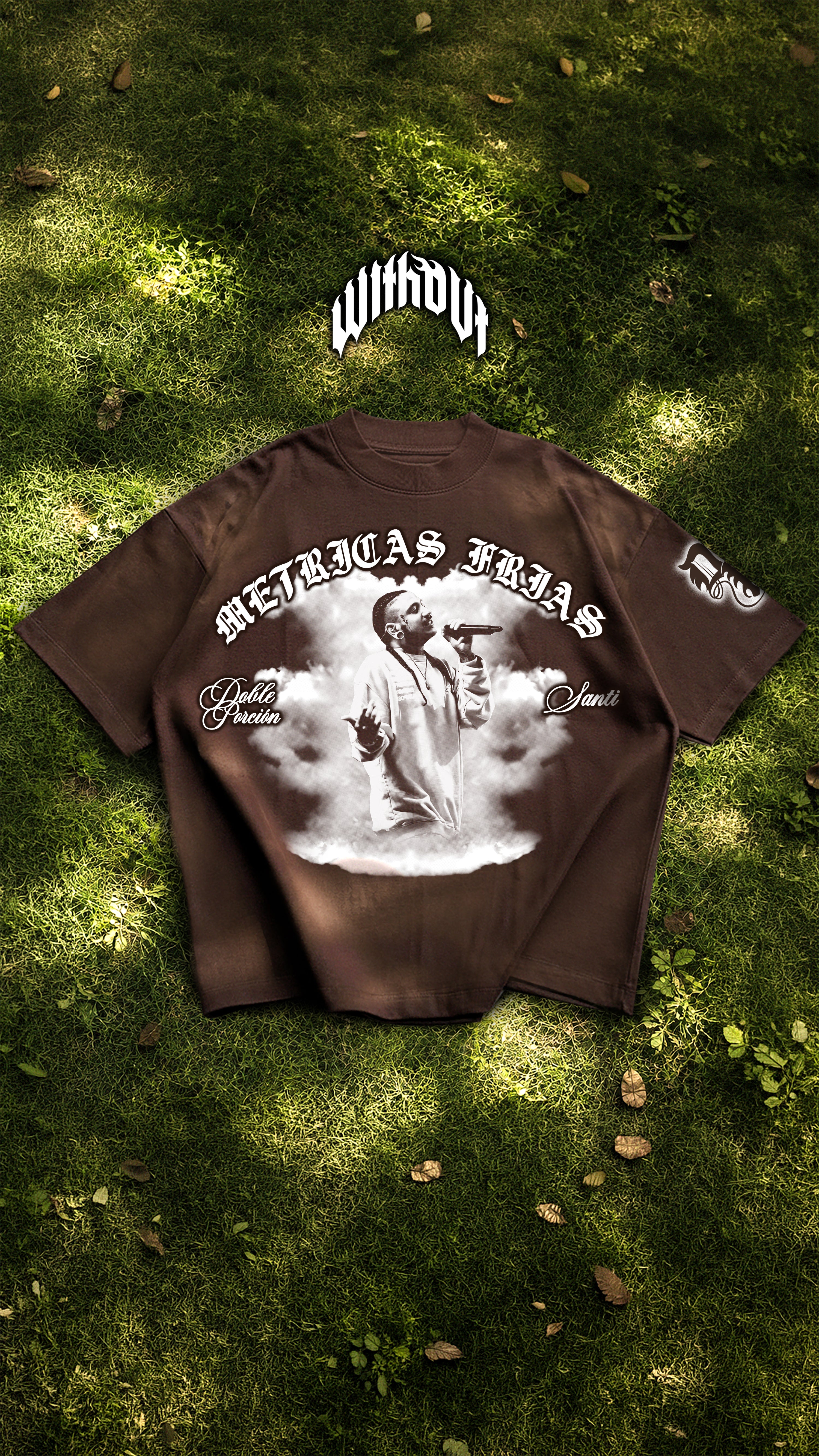 Camiseta Oversize Métricas frías | Marrón