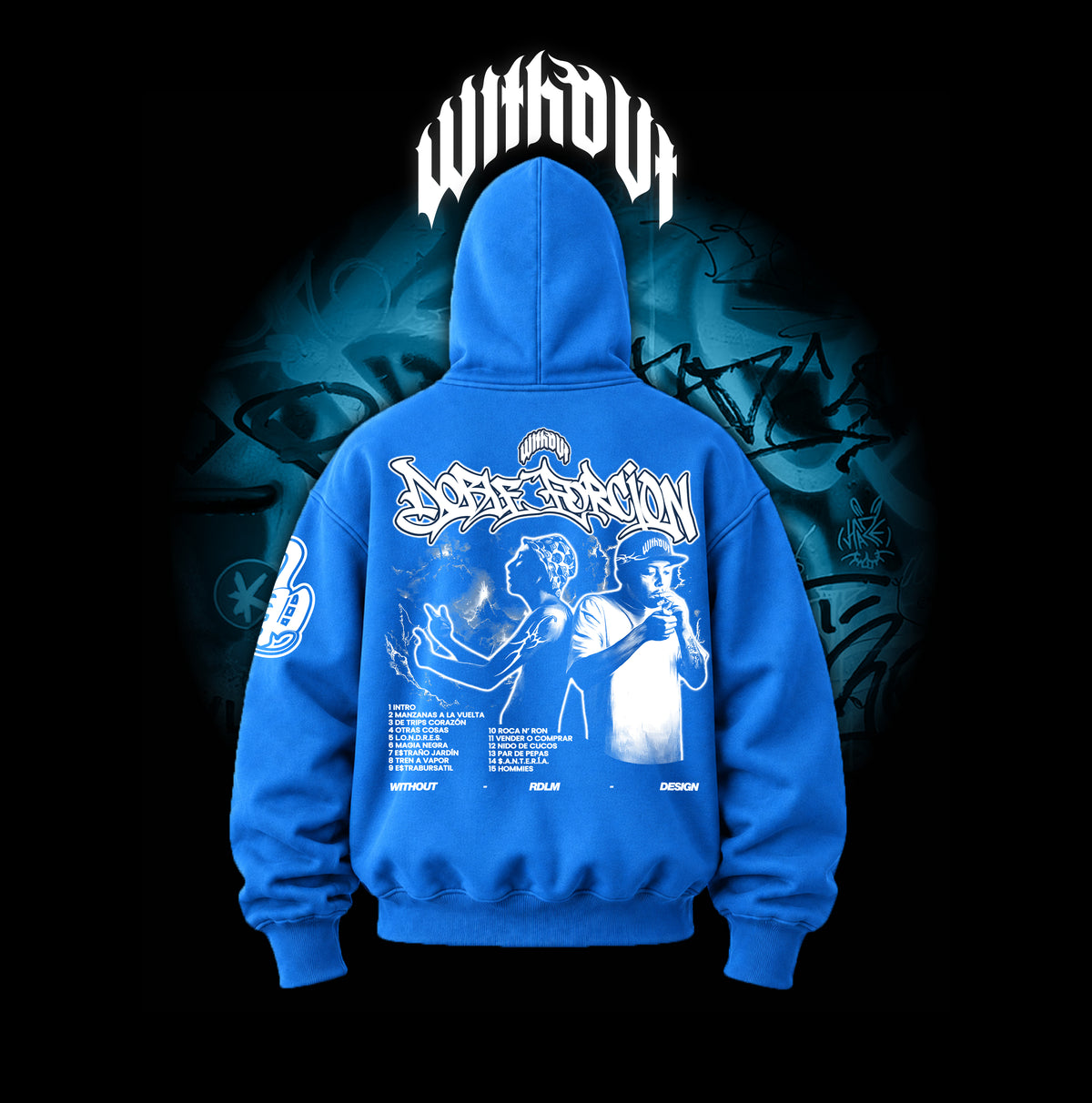 Hoodie Manzanas a la vuelta | Azul