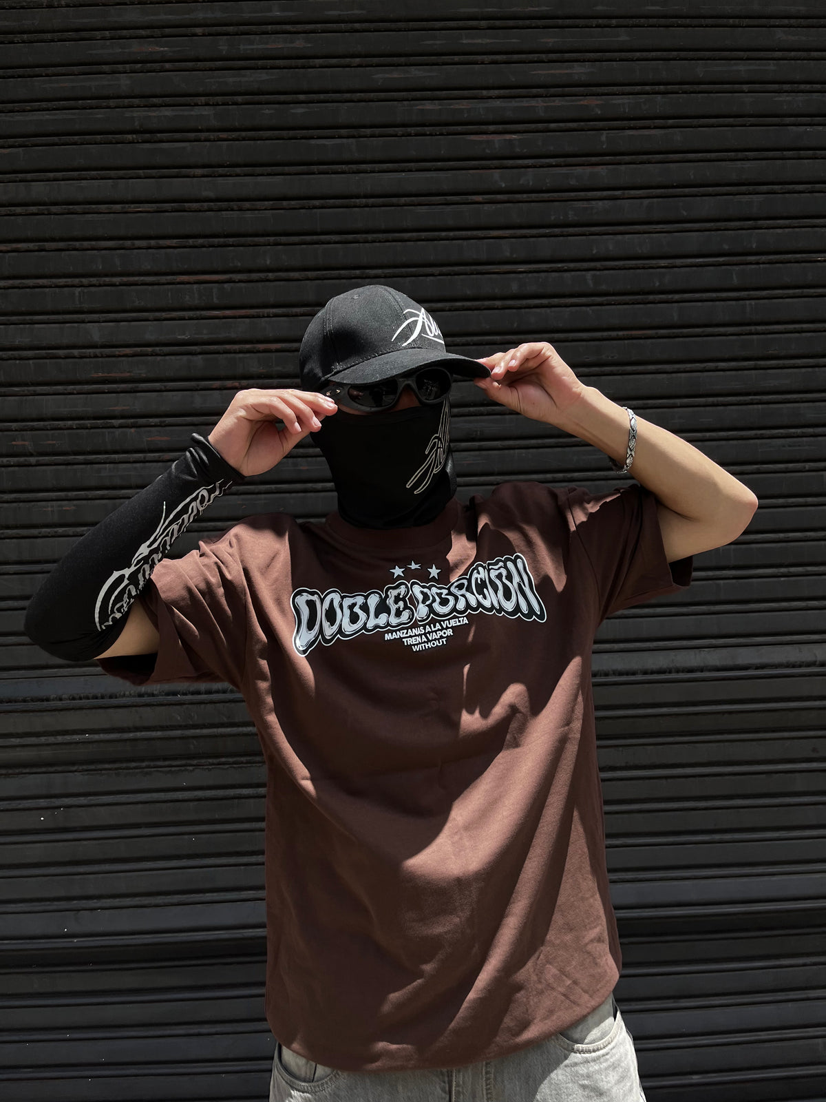 Camiseta Oversize "Tren a vapor" | Marron