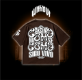 Camiseta Oversize "Tren a vapor" | Marron