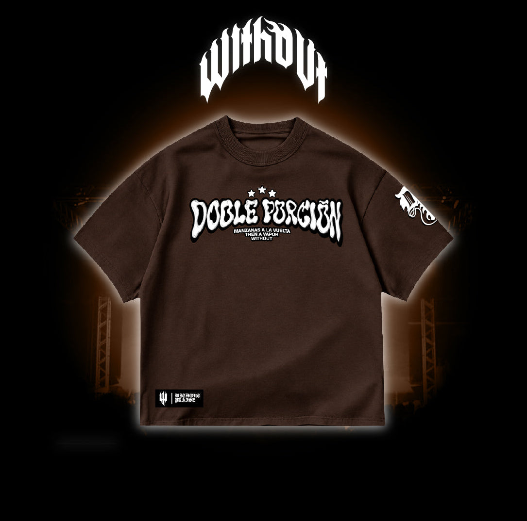 Camiseta Oversize "Tren a vapor" | Marron