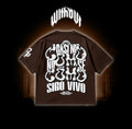 Camiseta Oversize "Tren a vapor" | Marron