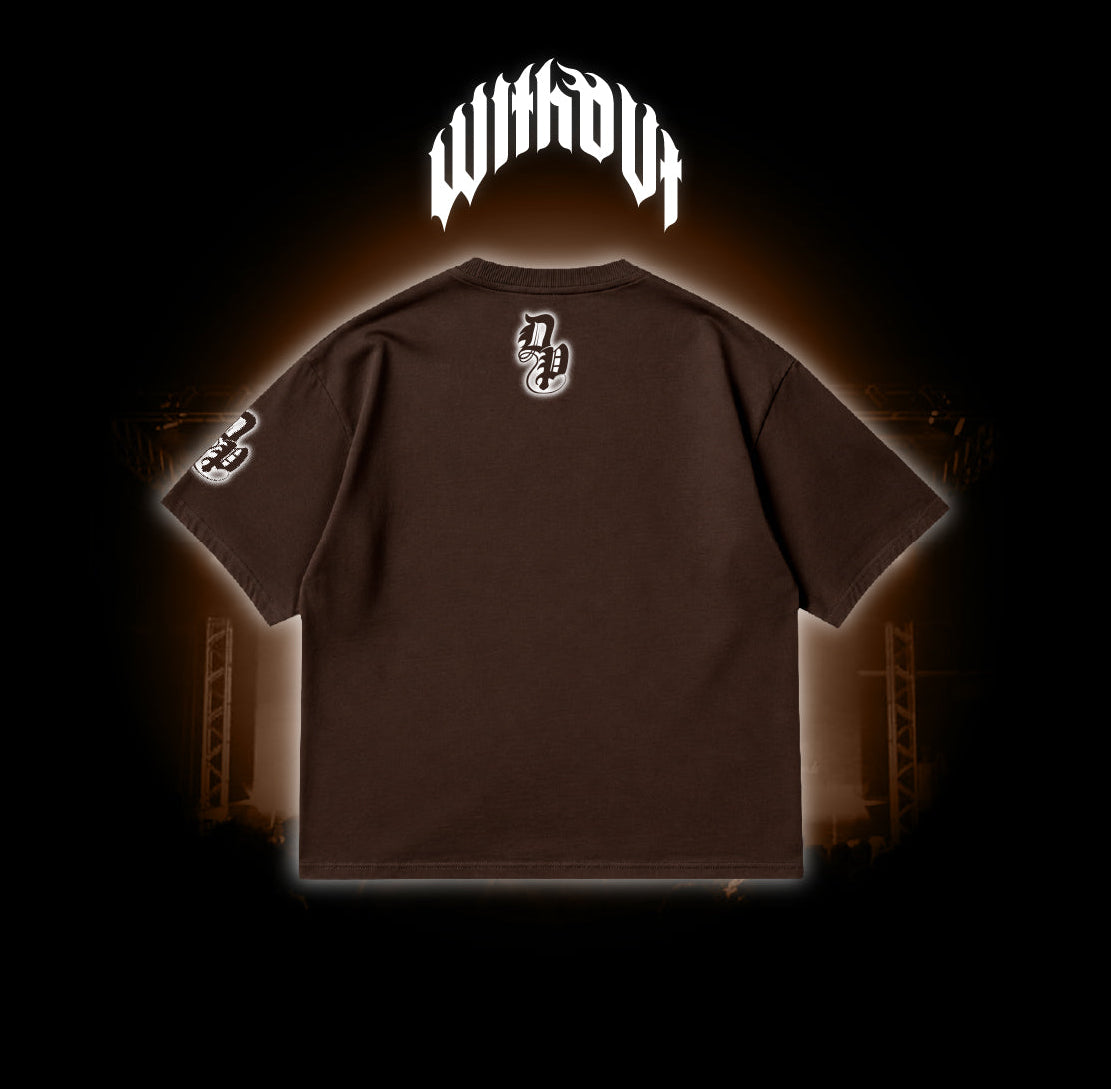 Camiseta Oversize Métricas frías | Marrón