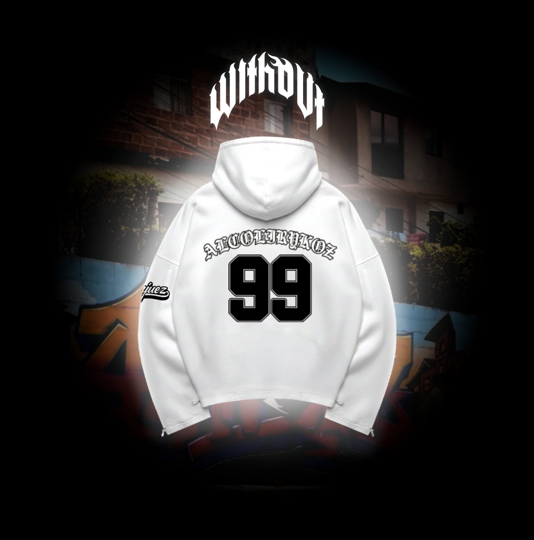 Hoodie Oversize Alcolirykoz Aranjuez | Blanco