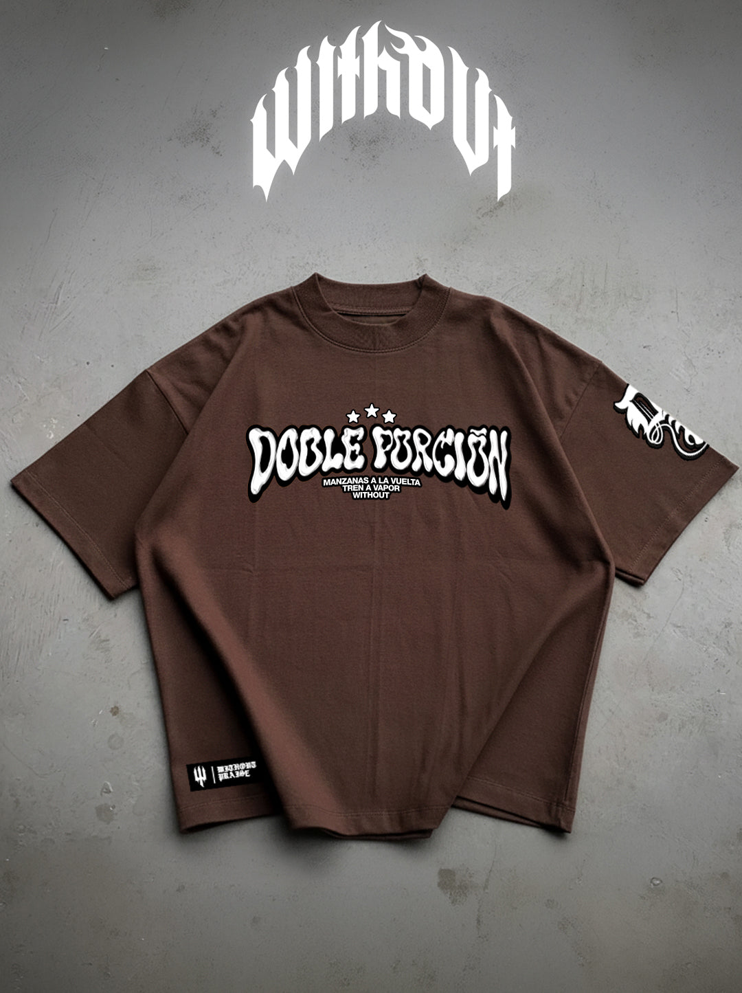 Camiseta Oversize "Tren a vapor" | Marron